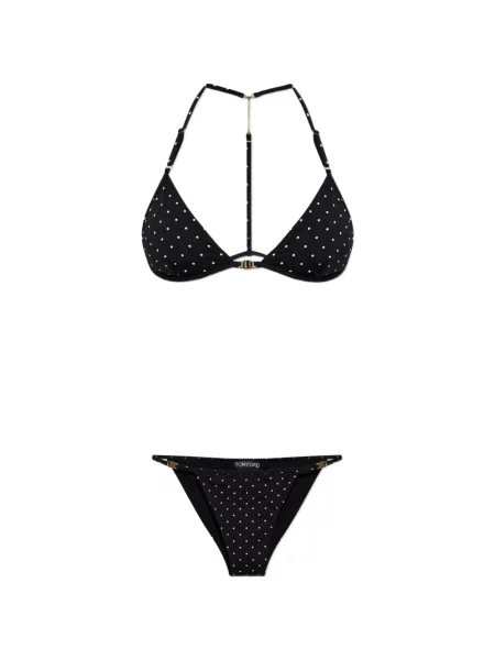 Bikini Tom Ford cu buline cu imagine negru