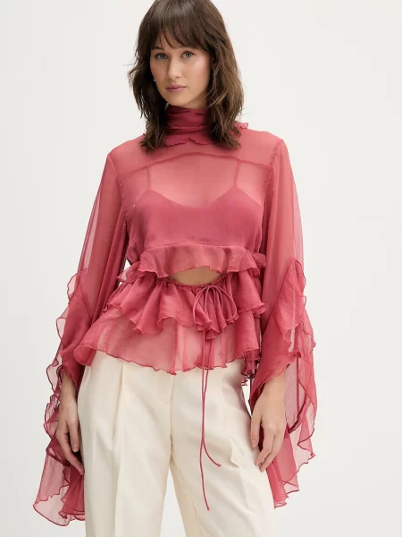 Bardot bluză roz