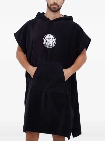 Poncho Rip Curl cu glugă cu autograf negru