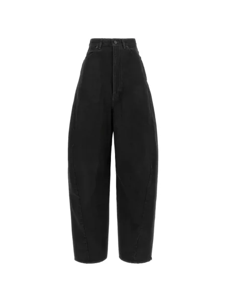 Blugi cu picior larg Balenciaga zdrențuiți negru