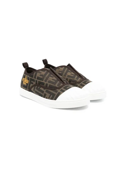 Sneakersy dziecięce Fendi brązowe