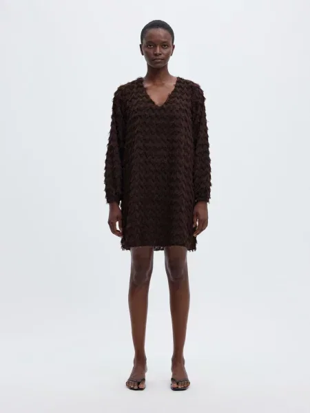 SELECTED Rochie SLWMYLA închis maro