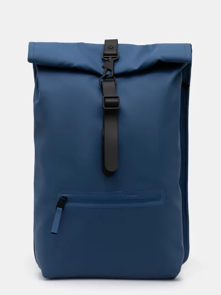 Раница Rains Rolltop Rucksack W3 голям с изчистен дизайн синьо