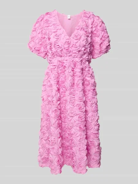 Sukienka midi z fakturowanym wzorem model ‘ROSIVA’ Y.a.s