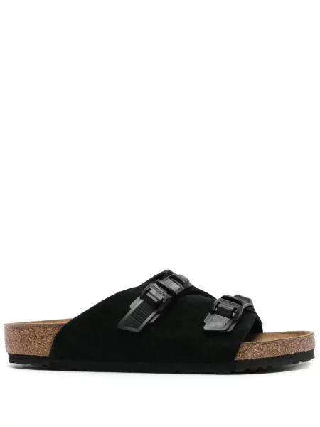 Sandale Birkenstock din piele de căprioară negru