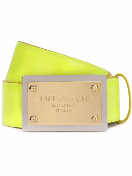 Curea Dolce & Gabbana cu autograf galben