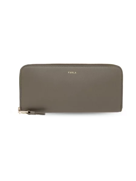 Portfel Furla skórzany zielony