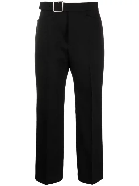 Pantaloni Jil Sander de lână plisate negru