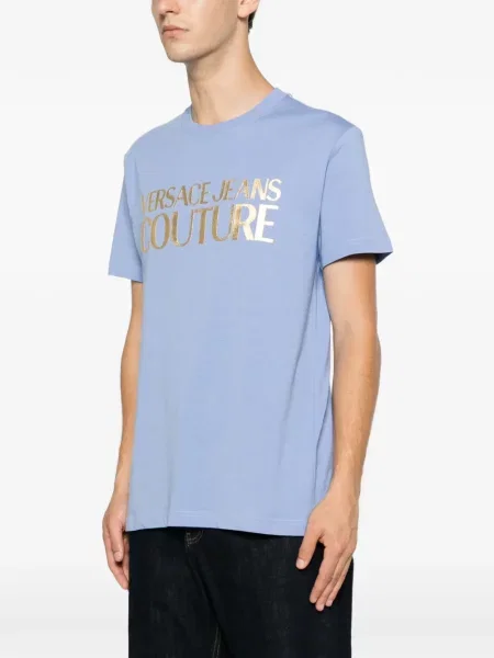 Tricou Versace Jeans Couture cu imagine albastru
