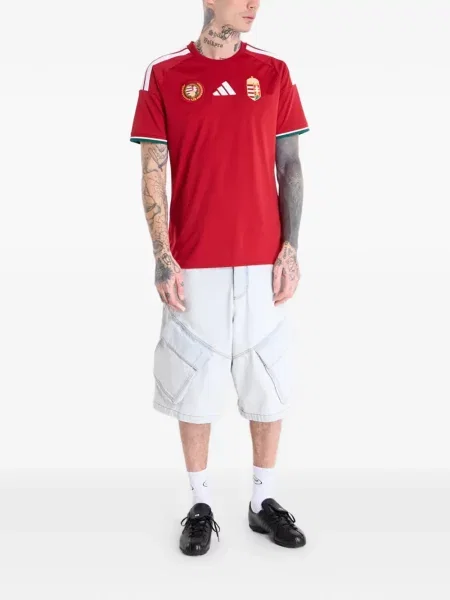 Tricou Adidas alergare cu șireturi din dantelă negru
