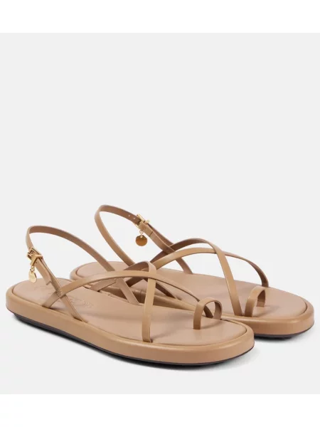 Usnjene sandali Tod's bež