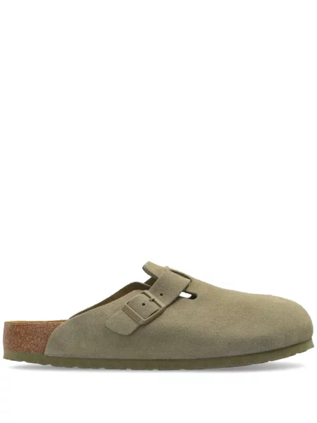 Sandale Birkenstock din piele de căprioară verde