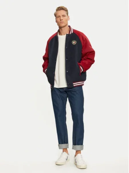 Tommy Jeans Bunda bomber Tmavomodrá