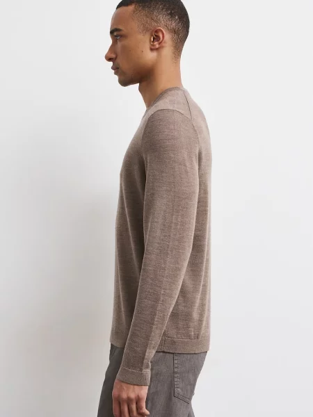 Medicine sweter z wełny merino brązowy