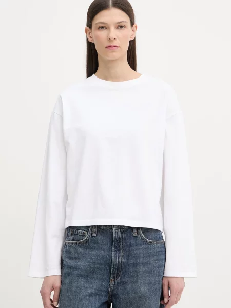 Rag & bone tričko s dlouhým rukávem Kelly bílé