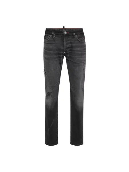 Jeansy straight leg Philipp Plein czarne