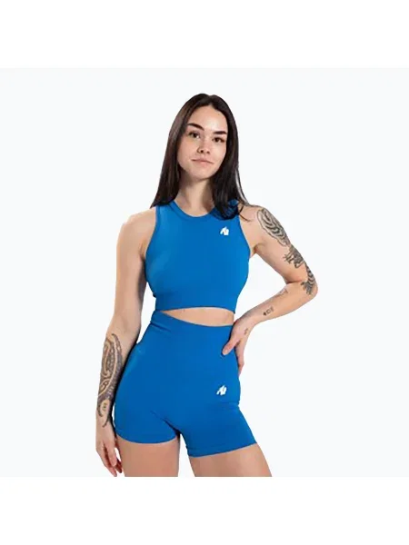 Pantaloni scurți de antrenament pentru femei Gorilla Wear Olivia blue albastru