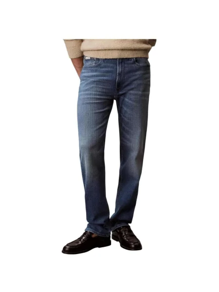 Džínsy s rovným strihom Calvin Klein Jeans čierna