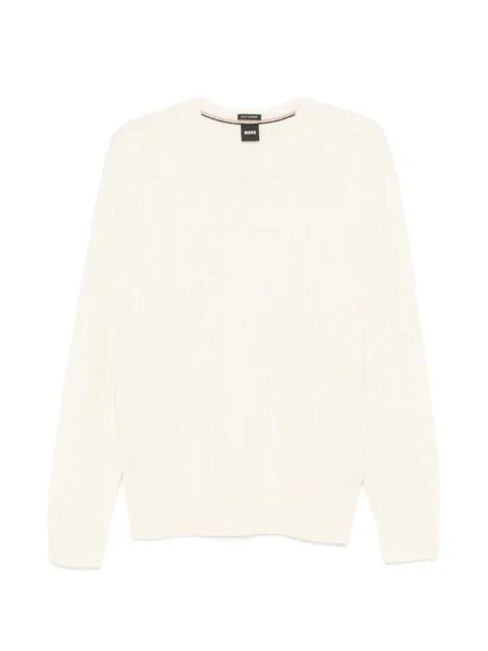 Пуловер Boss с кръгло деколте