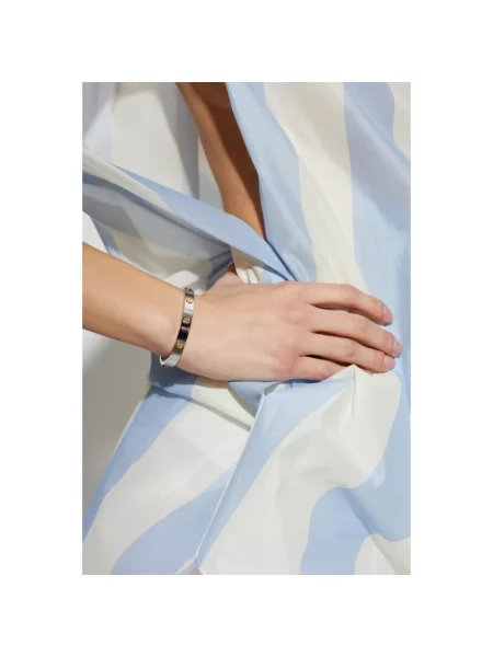 Tory Burch bransoletka ze stali nierdzewnej Icon szara