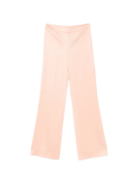 Pantaloni palazzo Twinset cu picior lat portocaliu
