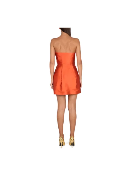 Sukienka mini Alberta Ferretti drapowana czerwona