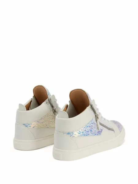 Sneakersy Giuseppe Zanotti Kriss sznurowane koronkowe białe