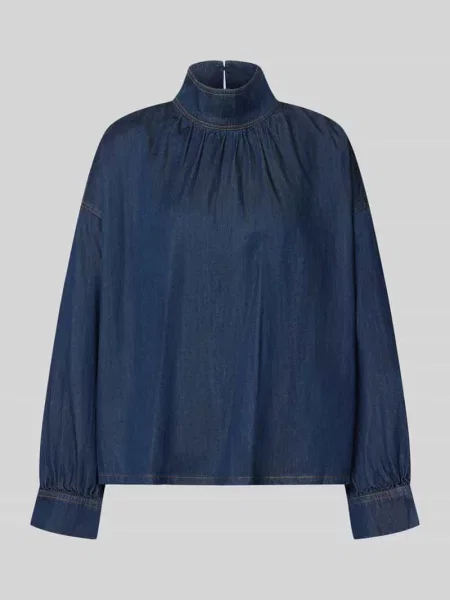 Bluzka jeansowa o kroju relaxed fit z mieszanki lyocellu i bawełny Jake*s Casual granatowa