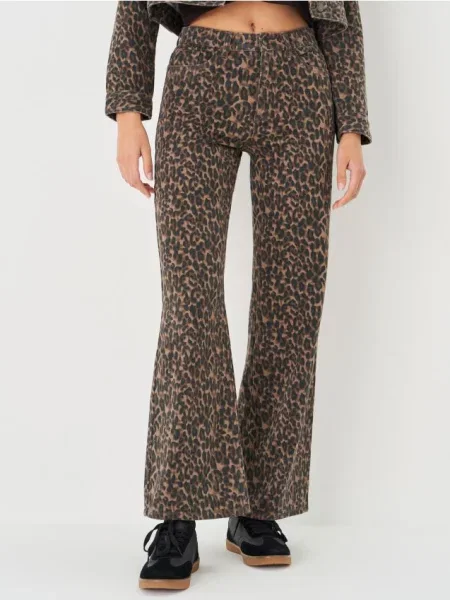 Джинси wide leg різнобарвний