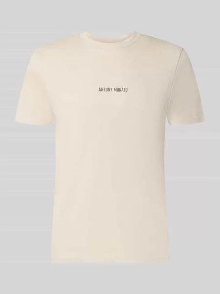 T-shirt o kroju regular fit z nadrukiem z logo Antony Morato biała