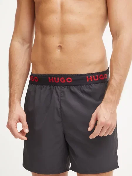 HUGO pantaloni scurti de baie negru