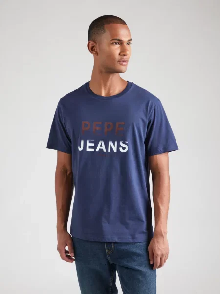 Pepe Jeans Tricou bleumarin / roșu alb