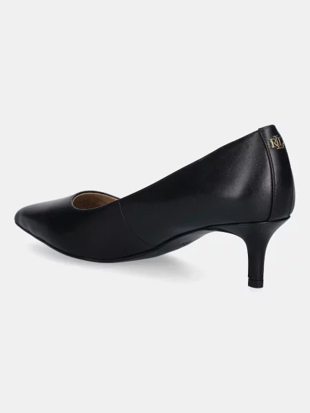 Kožené lodičky Lauren Ralph Lauren Adrienne černá