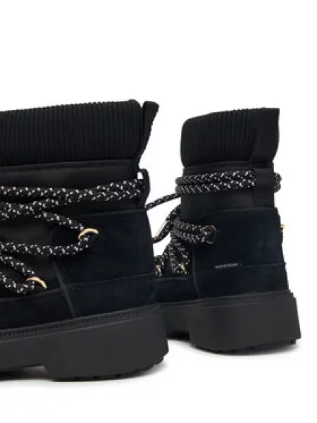 Tommy Hilfiger Hótaposó Lace-Up Water Resist Snow Boot fekete