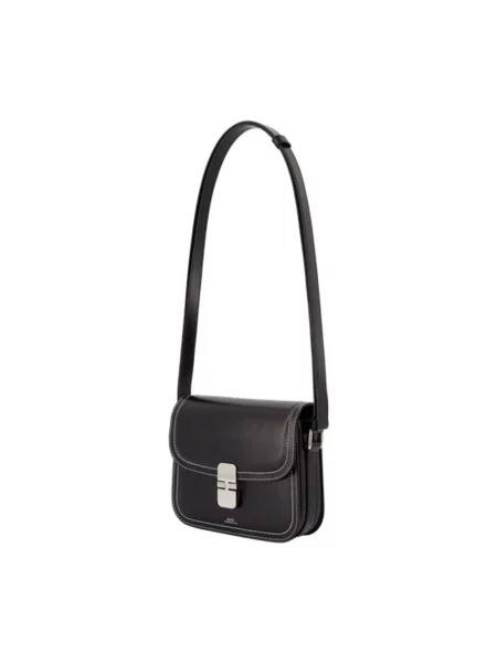 Torebka crossbody A.p.c. skórzana czarna