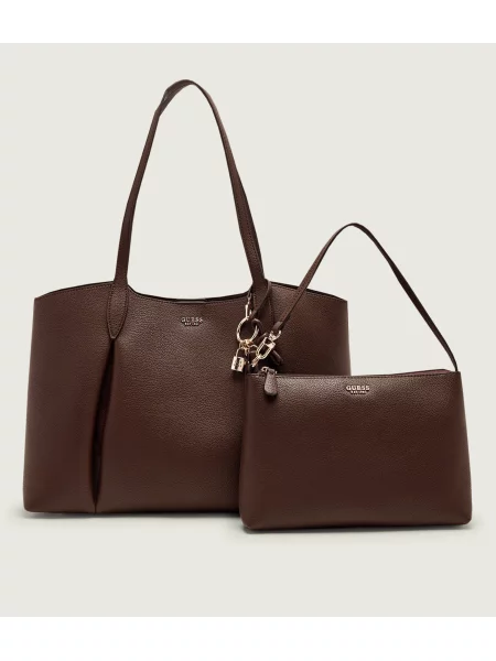 Guess Geantă shopper 2 în 1 Melody maro