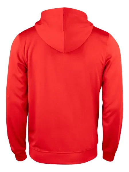 Clique Basic Active Hoody Full Zip – bluza z kapturem barwiona w masie – red czerwona