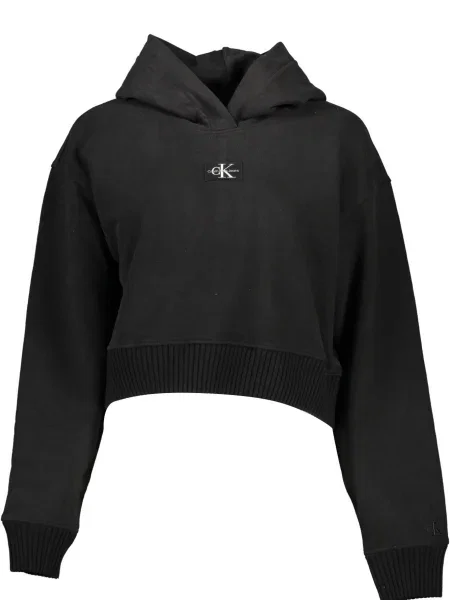 Mânecă largă decupat hanorac cu glugă Calvin Klein negru