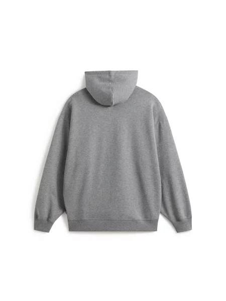 VANS Mikina sivá melírovaná / svetlozelená / oranžová čierna