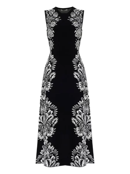 Rochie maxi Ulla Johnson fără mâneci cu model floral de costum negru