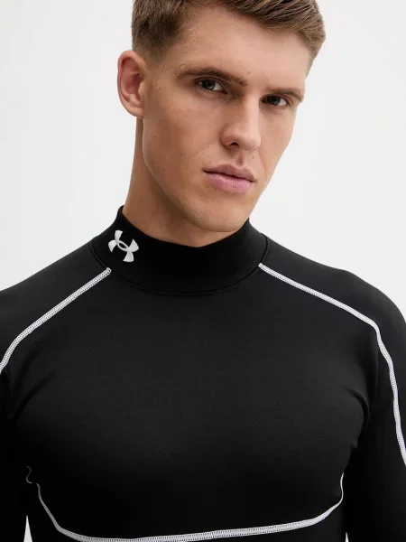Лонгслів для тренувань Under Armour Cold Weather Grid однотонна чорний