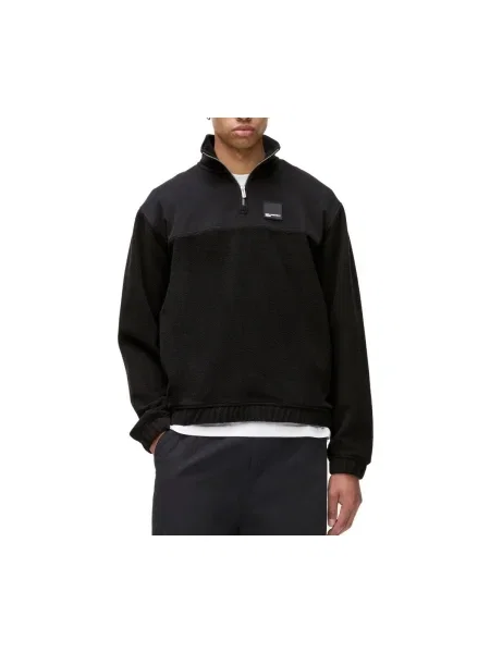 Hanorac din fleece Karl Lagerfeld din fleece negru