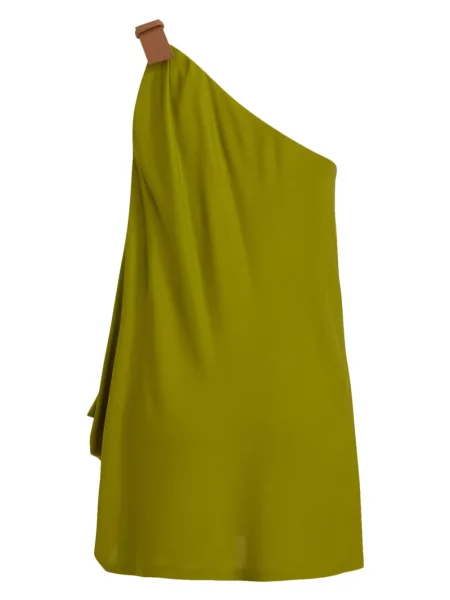 Rochie Alberta Ferretti cu un umăr gol de costum verde