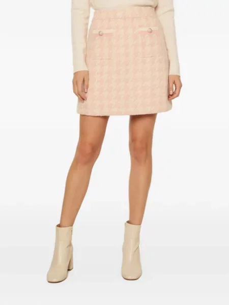 Fusta mini Sandro cu model pepito din jacard