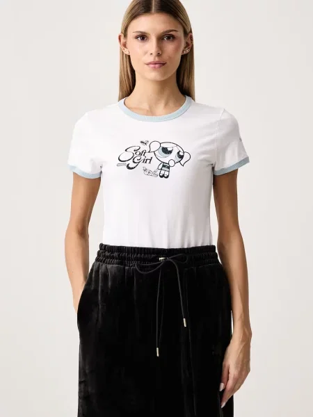 Puma T-shirt damski z X POWER PUFF GIRLS biała