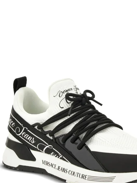 Sneakerși Versace Jeans Couture cu șireturi din dantelă alb