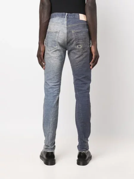 Alacsony derekú skinny farmernadrág Purple Brand kék