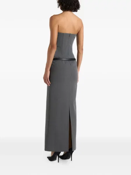 Cu centură rochie maxi Manière De Voir gri