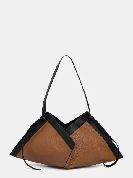 Yuzefi geantă pentru femei din piele WONTON maro