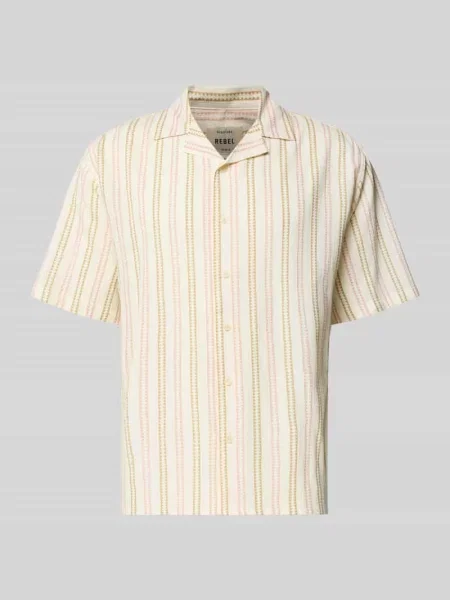 Koszula casualowa o kroju regular fit z kołnierzem z połami model HOWIE' Redefined Rebel różowa